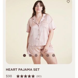 Nuuds heart pajama satin set